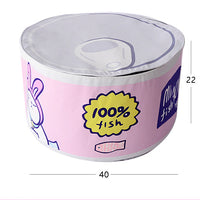 HKM-1676221 Canned Shape Cat Litter - Durable Polyester with Felt Liner and Flannel Cushion, 40x40x22 cm