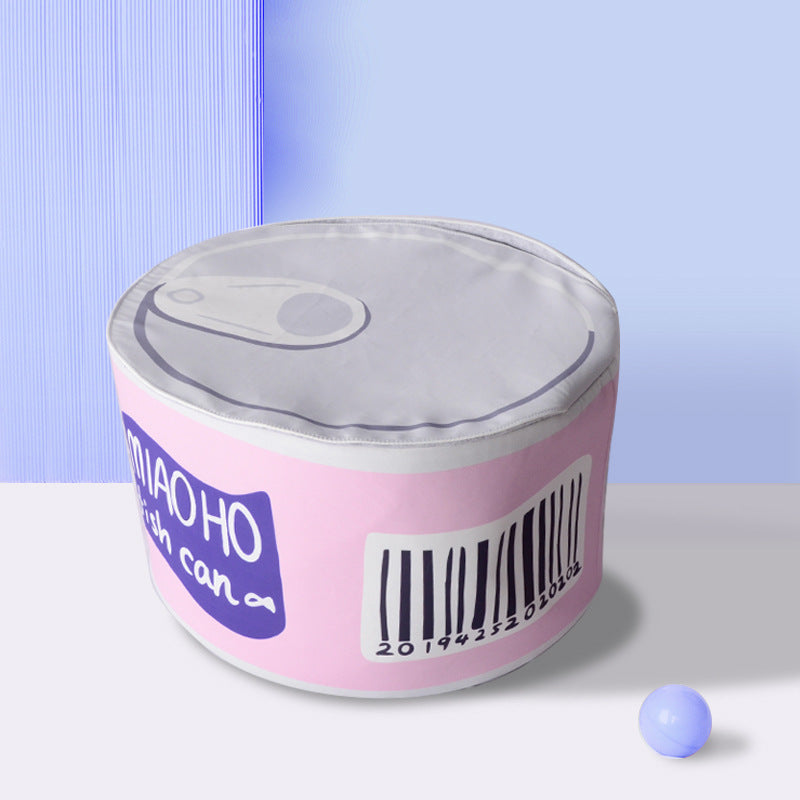 HKM-1676221 Canned Shape Cat Litter - Durable Polyester with Felt Liner and Flannel Cushion, 40x40x22 cm