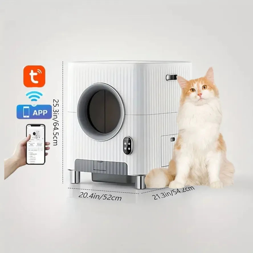 HKM-167699 Automatic Self-Cleaning Cat Litter Box with App Control and Video Monitoring