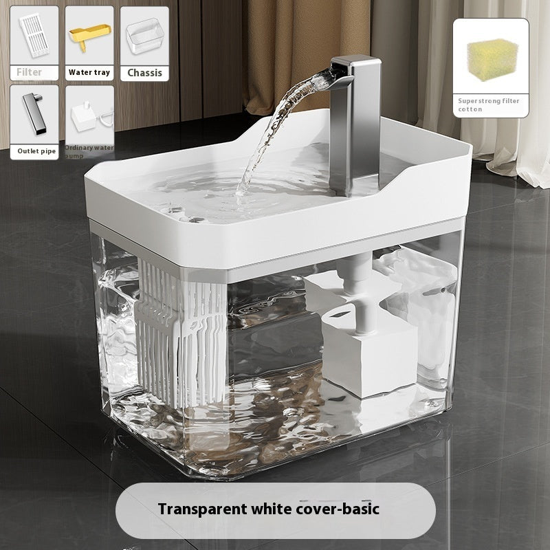 HKM-1678013 Pet Automatic Water Dispenser with Circulating Filter - 1.5L Capacity, Quiet Operation, Multiple Filter Options