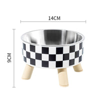 HKM-1678141 Large Capacity Non-Slip Square Dog Food Bowl - Stainless Steel with Detachable Design