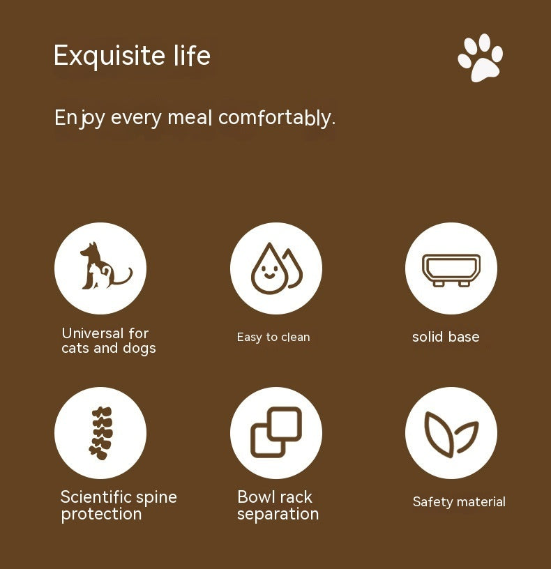 HKM-1678141 Large Capacity Non-Slip Square Dog Food Bowl - Stainless Steel with Detachable Design