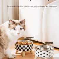 HKM-1678141 Large Capacity Non-Slip Square Dog Food Bowl - Stainless Steel with Detachable Design