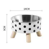 HKM-1678141 Large Capacity Non-Slip Square Dog Food Bowl - Stainless Steel with Detachable Design