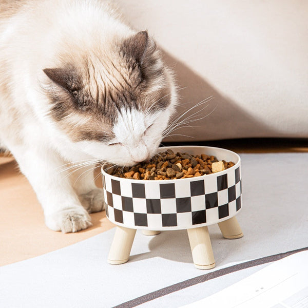 HKM-1678141 Large Capacity Non-Slip Square Dog Food Bowl - Stainless Steel with Detachable Design