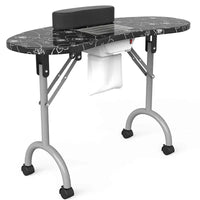 HKM-167955 Portable Folding Manicure Table with Integrated Dust Collector for Nail Salons