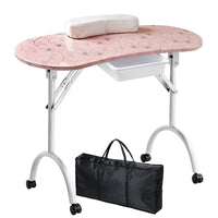 HKM-167955 Portable Folding Manicure Table with Integrated Dust Collector for Nail Salons