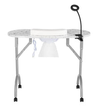 HKM-167955 Portable Folding Manicure Table with Integrated Dust Collector for Nail Salons