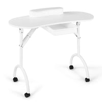 HKM-167955 Portable Folding Manicure Table with Integrated Dust Collector for Nail Salons