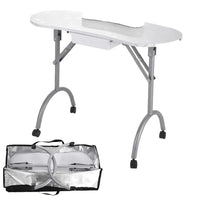 HKM-167955 Portable Folding Manicure Table with Integrated Dust Collector for Nail Salons