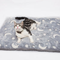 HKM-168019 Luminous Flannel Pet Mat - Soft Cushion in Gray, Multiple Sizes Available