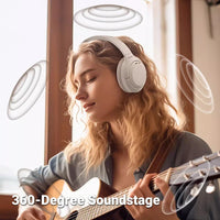 HKM-168083 Wireless Hybrid ENC Headphones with Active Noise Cancelling and Spatial Audio for Gaming