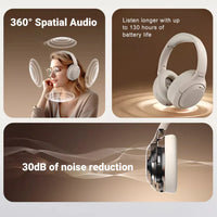 HKM-168083 Wireless Hybrid ENC Headphones with Active Noise Cancelling and Spatial Audio for Gaming