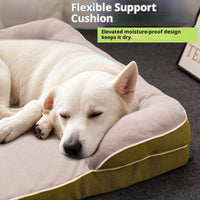 HKM-1681981 Universal Removable and Washable Pet Bed in Green, Orange, Gray, and Coffee - Various Sizes Available