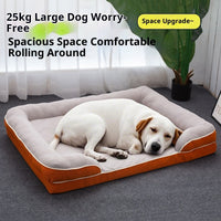 HKM-1681981 Universal Removable and Washable Pet Bed in Green, Orange, Gray, and Coffee - Various Sizes Available