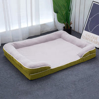 HKM-1681981 Universal Removable and Washable Pet Bed in Green, Orange, Gray, and Coffee - Various Sizes Available