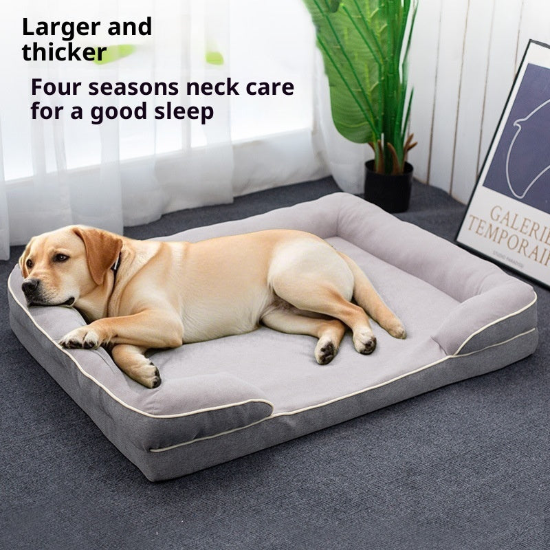 HKM-1681981 Universal Removable and Washable Pet Bed in Green, Orange, Gray, and Coffee - Various Sizes Available