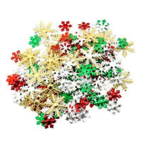 HKM-168211 200 Mixed Snowflake Decorations for Card Making and Craft Projects
