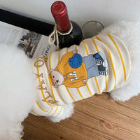 HKM-1682493 Lightweight Striped Dog T-Shirt Vest in Red, Yellow, Green - S to XL
