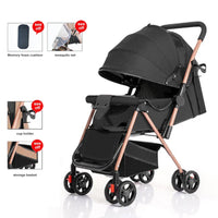 HKM-168275 Compact Two-Way Folding Travel Stroller with High View and Sit-Lie Function