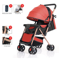 HKM-168275 Compact Two-Way Folding Travel Stroller with High View and Sit-Lie Function