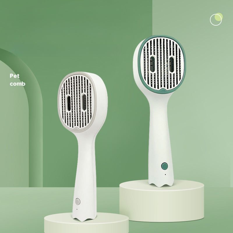 HKM-1683517 UVC Sterilizing Pet Grooming Brush for Cats and Dogs with Self-Cleaning Slicker Needle Comb