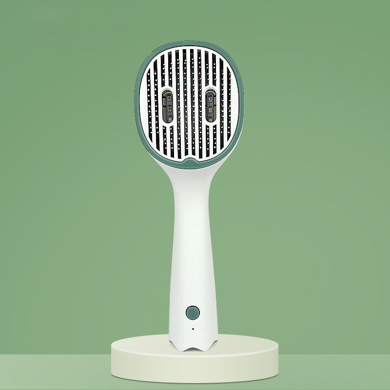 HKM-1683517 UVC Sterilizing Pet Grooming Brush for Cats and Dogs with Self-Cleaning Slicker Needle Comb