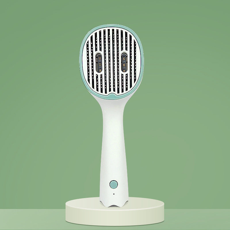 HKM-1683517 UVC Sterilizing Pet Grooming Brush for Cats and Dogs with Self-Cleaning Slicker Needle Comb