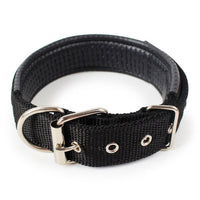 HKM-1683901 Soft Leather Lined Nylon Pet Collar with Polypropylene Foam - Multiple Sizes Available