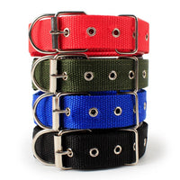 HKM-1683901 Soft Leather Lined Nylon Pet Collar with Polypropylene Foam - Multiple Sizes Available