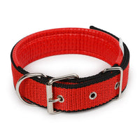 HKM-1683901 Soft Leather Lined Nylon Pet Collar with Polypropylene Foam - Multiple Sizes Available