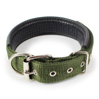 HKM-1683901 Soft Leather Lined Nylon Pet Collar with Polypropylene Foam - Multiple Sizes Available