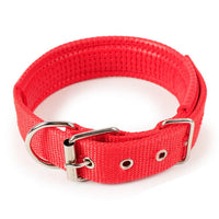 HKM-1683901 Soft Leather Lined Nylon Pet Collar with Polypropylene Foam - Multiple Sizes Available