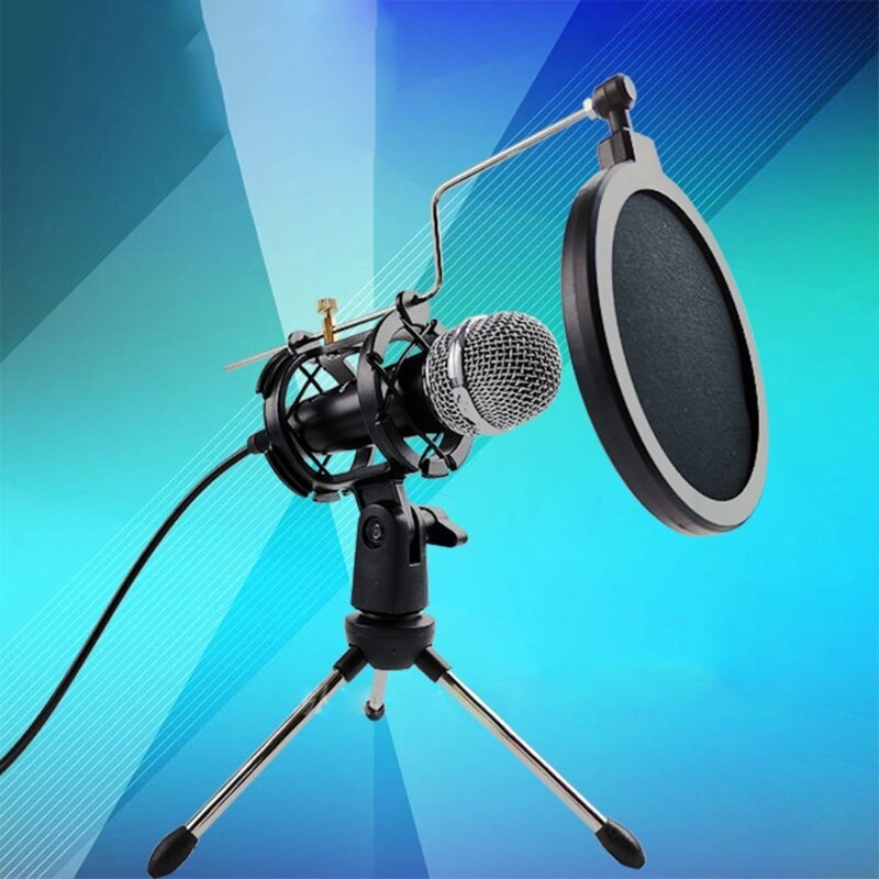 HKM-168595 Wireless Omnidirectional Condenser Microphone with 3.5mm Plug, 2.5m Cable, and 60dB Signal-to-Noise Ratio