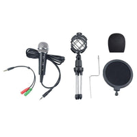 HKM-168595 Wireless Omnidirectional Condenser Microphone with 3.5mm Plug, 2.5m Cable, and 60dB Signal-to-Noise Ratio
