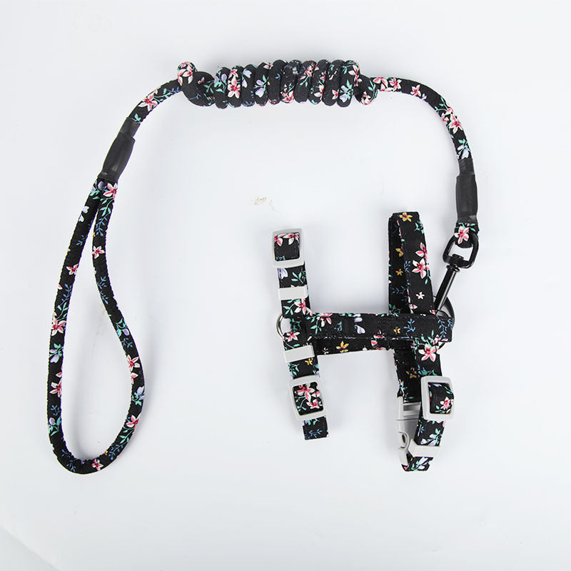 HKM-1686973 Adjustable Cotton Chest Strap for Cats with Leash - Size S & M Available