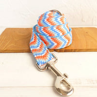 HKM-1687485 Portable Dog Running Leash Set - Polyester Rope in Orange and Blue, Multiple Sizes Available