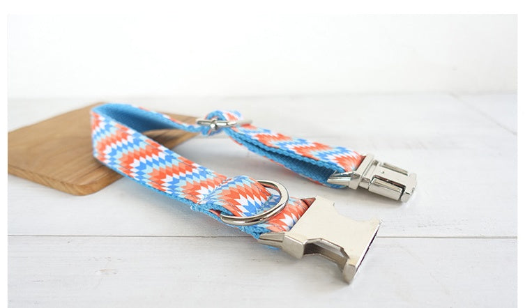 HKM-1687485 Portable Dog Running Leash Set - Polyester Rope in Orange and Blue, Multiple Sizes Available