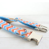 HKM-1687485 Portable Dog Running Leash Set - Polyester Rope in Orange and Blue, Multiple Sizes Available