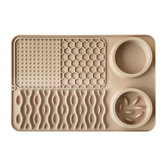 HKM-1687869 Multi-functional Silicone Pet Meal Mat ¨C Non-slip and Leak-proof, Available in Multiple Colors