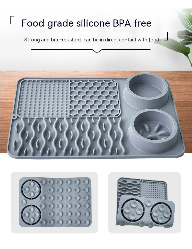 HKM-1687869 Multi-functional Silicone Pet Meal Mat ¨C Non-slip and Leak-proof, Available in Multiple Colors