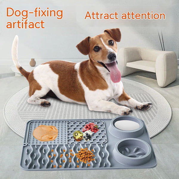 HKM-1687869 Multi-functional Silicone Pet Meal Mat ¨C Non-slip and Leak-proof, Available in Multiple Colors