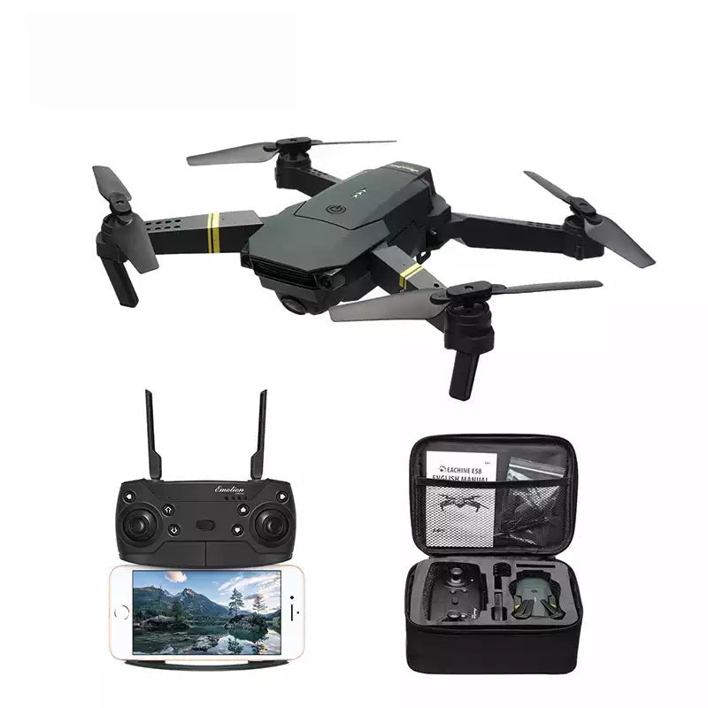 HKM-168915 E58 Folding Drone with 1080P Camera - Lightweight Aerial Toy for Youth, 6 Channels, Max Flight Height 120m