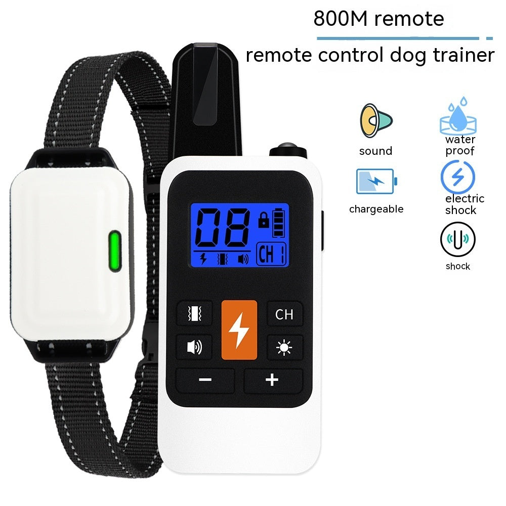 HKM-1689661 Multifunctional Electric Shock Collar with Remote Control and LED Display, Waterproof Dog Training Device