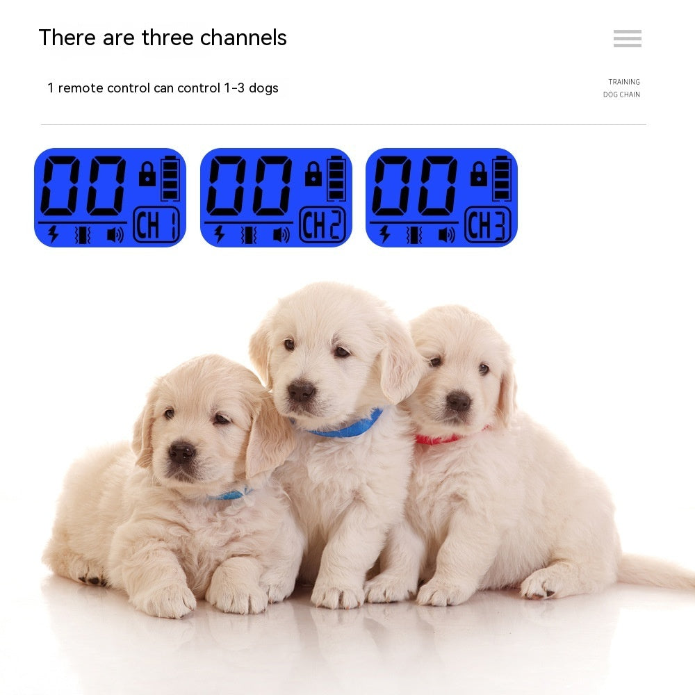 HKM-1689661 Multifunctional Electric Shock Collar with Remote Control and LED Display, Waterproof Dog Training Device