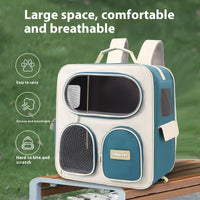 HKM-1689917 Foldable Nylon Pet Trolley Bag for Outings - 18L Capacity, Medium Hard Design
