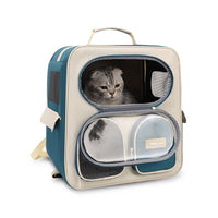 HKM-1689917 Foldable Nylon Pet Trolley Bag for Outings - 18L Capacity, Medium Hard Design
