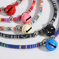 HKM-1690941 Ethnic Style Adjustable Pet Collar with Bell for Cats and Puppies