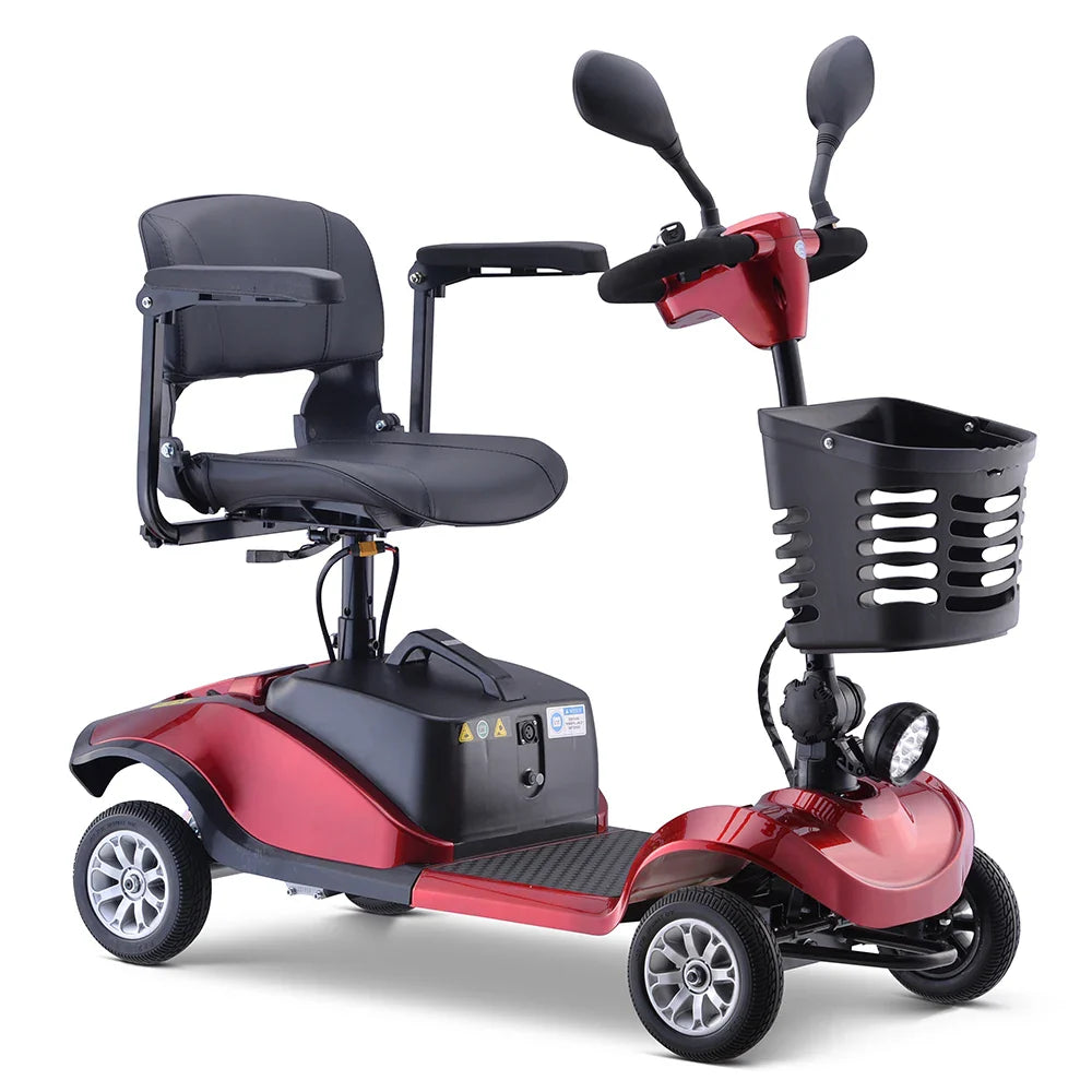 HKM-169107 All Terrain Foldable Mobility Scooter with 8-Inch Fat Tires for Seniors and Disabled Users