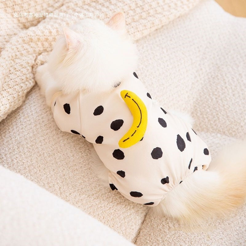 HKM-1692093 Adorable Anti-Lint Pet Clothes for Cats - Multiple Designs & Sizes Available